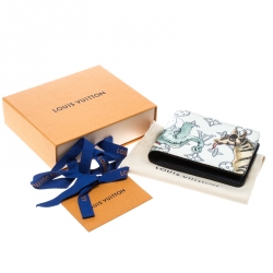 Pre Owned Louis Vuitton White Monogram Savane Canvas Chapman Brothers Multiple Bifold Wallet