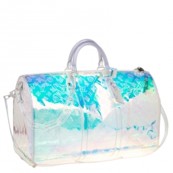 Pre Owned Louis Vuitton Monogram Prism Keepall Bandouliere 50 Bag