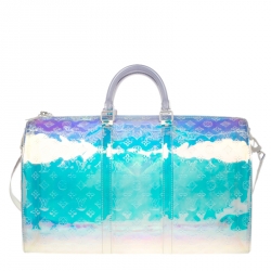 Pre Owned Louis Vuitton Monogram Prism Keepall Bandouliere 50 Bag