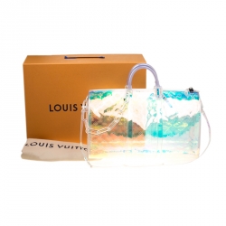 Pre Owned Louis Vuitton Monogram Prism Keepall Bandouliere 50 Bag