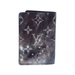 مملوكة مسبقًا محفظة لوي فيتون غالاكسي متعددة طية مزدوجة كانفاس مونوغرامي رصاصي