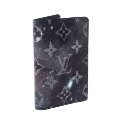 مملوكة مسبقًا محفظة لوي فيتون غالاكسي متعددة طية مزدوجة كانفاس مونوغرامي رصاصي