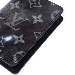 مملوكة مسبقًا محفظة لوي فيتون غالاكسي متعددة طية مزدوجة كانفاس مونوغرامي رصاصي