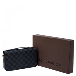 Pre Owned Louis Vuitton Damier Graphite Canvas Zippy XL Wallet