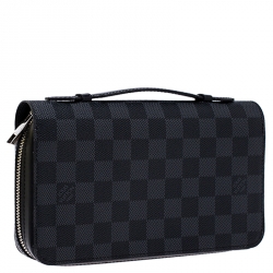 Pre Owned Louis Vuitton Damier Graphite Canvas Zippy XL Wallet