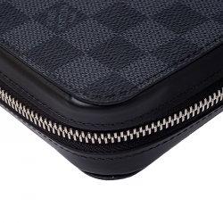 Pre Owned Louis Vuitton Damier Graphite Canvas Zippy XL Wallet