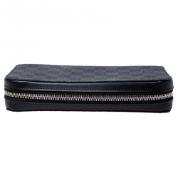 Pre Owned Louis Vuitton Damier Graphite Canvas Zippy XL Wallet