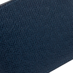 Pre Owned Louis Vuitton Blue Taiga Leather Multiple Wallet