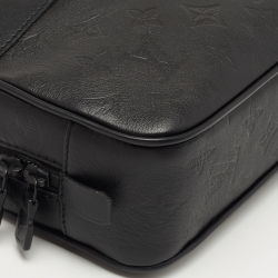 Pre Owned Louis Vuitton Black Monogram Leather Toiletry Pouch GM