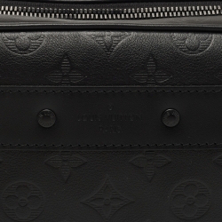 Pre Owned Louis Vuitton Black Monogram Leather Toiletry Pouch GM