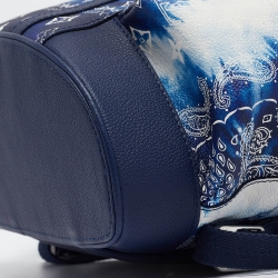 Pre Owned Louis Vuitton Blue Bandana Canvas Limited Edition Christopher MM Backpack