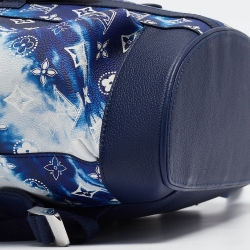 Pre Owned Louis Vuitton Blue Bandana Canvas Limited Edition Christopher MM Backpack