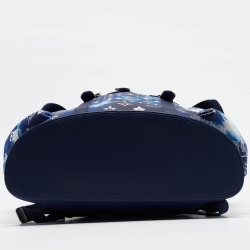 Pre Owned Louis Vuitton Blue Bandana Canvas Limited Edition Christopher MM Backpack