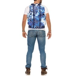 Pre Owned Louis Vuitton Blue Bandana Canvas Limited Edition Christopher MM Backpack