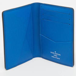 Pre Owned Louis Vuitton Agave Blue Monogram Canvas Pocket Organizer