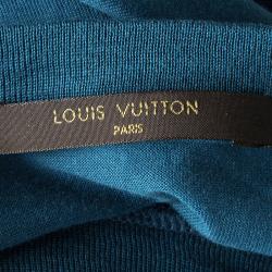 Louis Vuitton Blue Logo Detail Crew Neck Short Sleeve T-Shirt XL