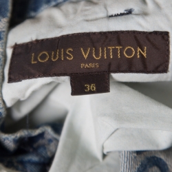 Louis Vuitton x Supreme Indigo Monogram Jacquard Denim Overalls S