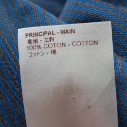 Louis Vuitton Blue and Grey Horizontal Striped Polo T-Shirt M