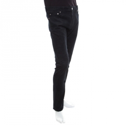 Pre Owned Louis Vuitton Indigo Corduroy Slim Fit Denim Pants M