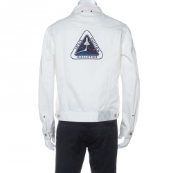 Louis Vuitton White Cotton Space Applique Denim Jacket L