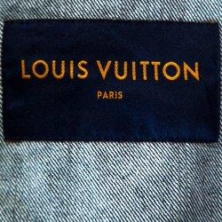 Louis Vuitton Navy Blue Monogram Print Denim Jacket L