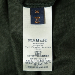 Louis Vuitton Dark Green Cotton Logo Embroidered Polo T-Shirt XS
