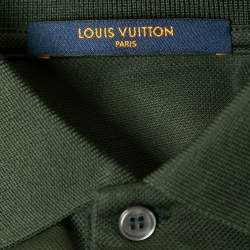 Louis Vuitton Dark Green Cotton Logo Embroidered Polo T-Shirt XS