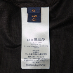 Louis Vuitton Dark Grey Cotton Logo Embroidered Polo T-Shirt XS