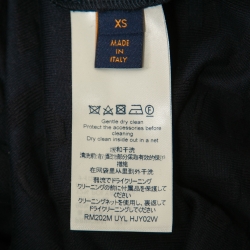 Louis Vuitton Navy Blue Logo Jacquard Terry Polo T-Shirt XS