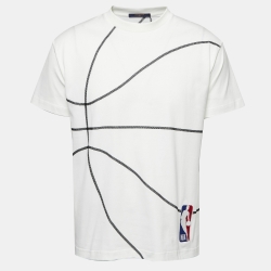Louis Vuitton White Cotton NBA Short Sleeve T-Shirt S Louis Vuitton