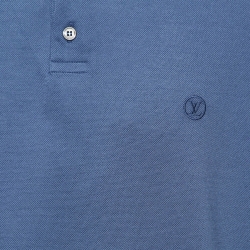 Louis Vuitton Blue Cotton Pique Polo T-Shirt 4XL