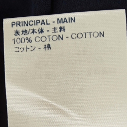 Pre Owned Louis Vuitton Navy Blue Cotton V-Neck T-Shirt XS