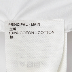 Pre Owned Louis Vuitton White Printed Cotton Short Sleeve Shirt XL