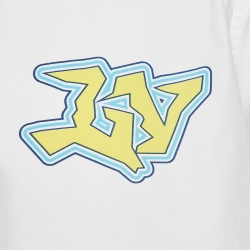 Pre Owned Louis Vuitton White Printed Cotton Short Sleeve Shirt XL