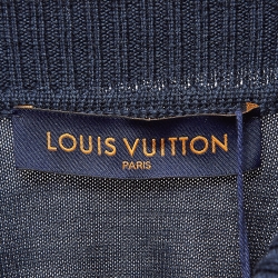 Louis Vuitton Navy Blue Heart Intarsia Wool Sweater L