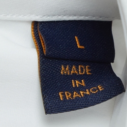 Pre Owned Louis Vuitton White Printed Cotton Shirt L