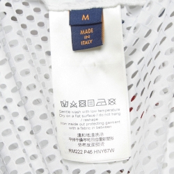 Pre Owned Louis Vuitton White LV Graphic Mesh Long Sleeve T-Shirt M