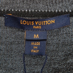 Louis Vuitton Black Monogram Print Crepe and Knit  T-Shirt M