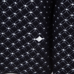Pre Owned Louis Vuitton Navy Blue Monogram Patterned Knit Hoodie XXL