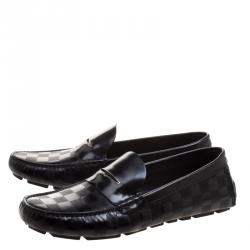 Pre Owned حذاء لوفرز لوي فيتون بيني نقش دامييه أسود مقاس 42