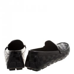 Pre Owned حذاء لوفرز لوي فيتون بيني نقش دامييه أسود مقاس 42