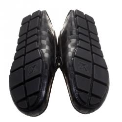 Pre Owned حذاء لوفرز لوي فيتون بيني نقش دامييه أسود مقاس 42