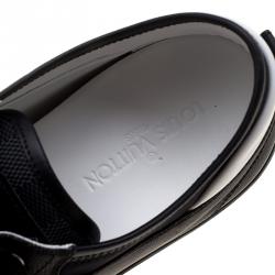 مملوكة مسبقًا حذاء رياضي لوي فيتون قماش دامييه غرافايت وجلد عنق منخفض مقاس 43.5