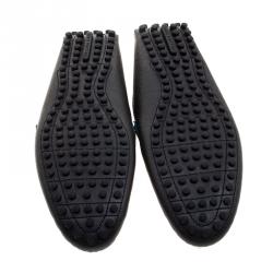 مملوكة مسبقًا حذاء لوفرز لوي فيتون هوكنفيم جلد غرافيتي مقاس 44