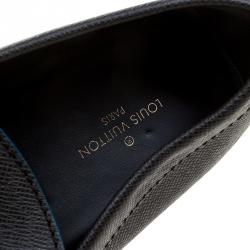 مملوكة مسبقًا حذاء لوفرز لوي فيتون هوكنفيم جلد غرافيتي مقاس 44