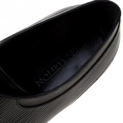 Pre Owned Louis Vuitton Black Leather Greenwich Derby Size 44