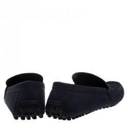 Pre Owned حذاء موساكينز لوي فيتون هوكنهيم جلد أزرق أكسفورد مقاس 43