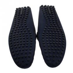 Pre Owned حذاء موساكينز لوي فيتون هوكنهيم جلد أزرق أكسفورد مقاس 43