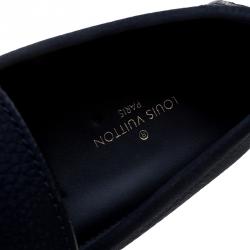 Pre Owned حذاء موساكينز لوي فيتون هوكنهيم جلد أزرق أكسفورد مقاس 43