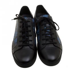 مملوكة مسبقًا Louis Vuitton Damier Graphite Canvas and Leather Match Up Sneakers Size 42